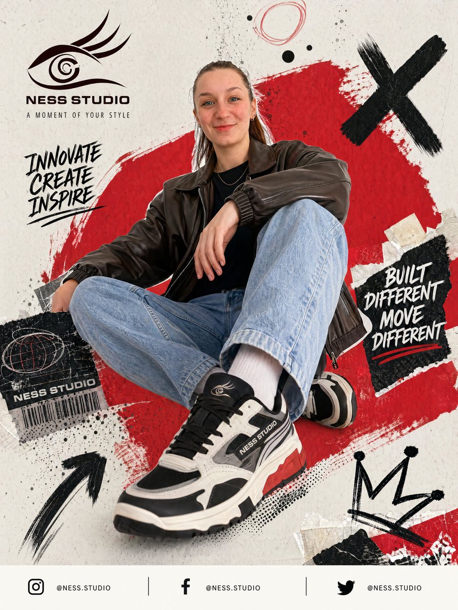 Streetwear Sneaker Poster Ad — GPT Image 2 example by @AlwaveNazca