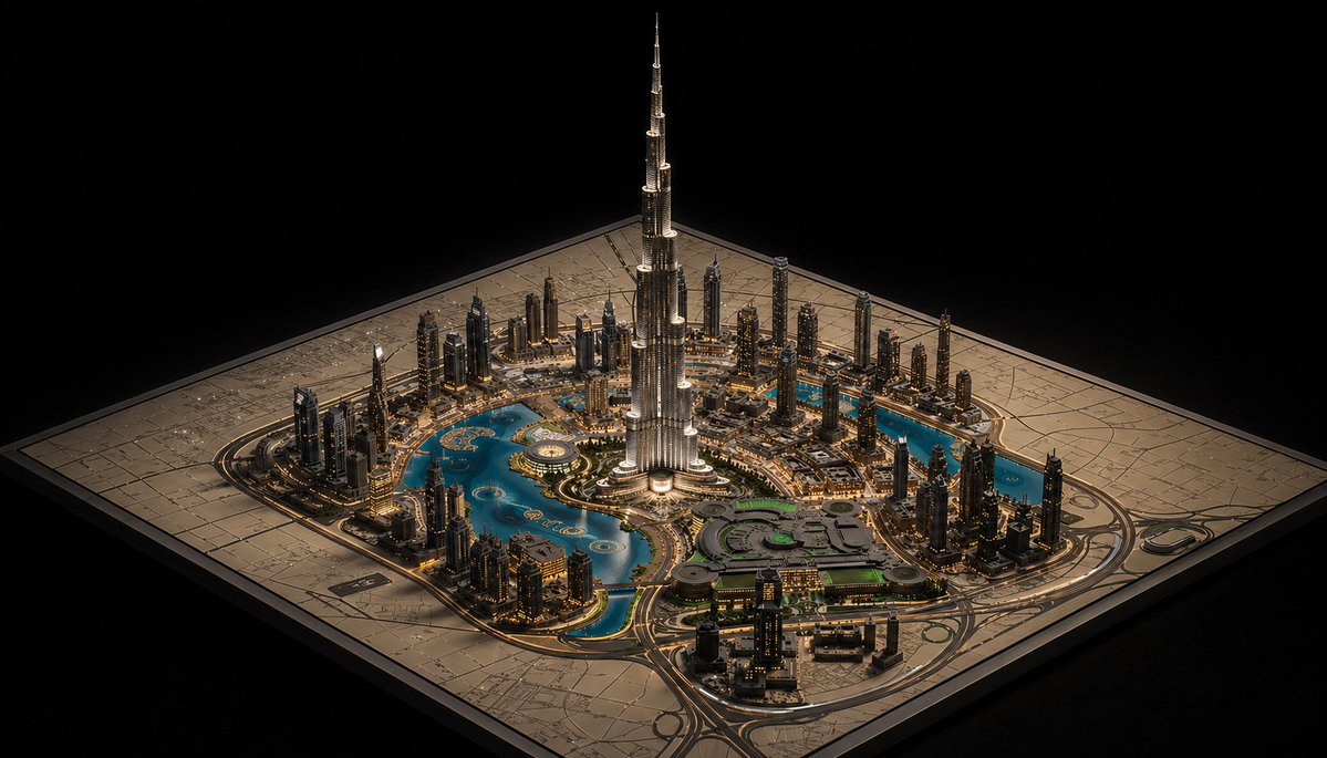 Luxury Miniature Dubai City Model — GPT Image 2 example by @silentempiredev