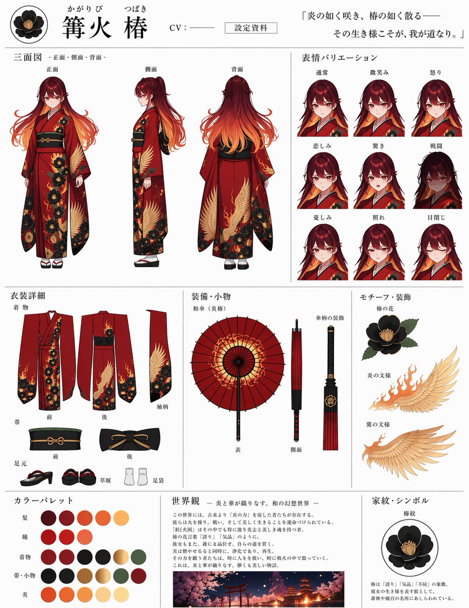 Chibi Character Reference Sheet — GPT Image 2 example by @tsubaki_ew