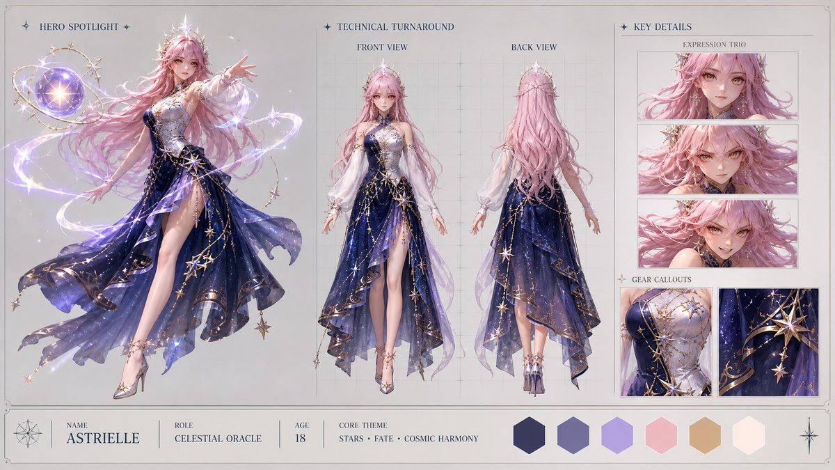 Anime Character Concept Showcase — GPT Image 2 example by @itsPixieVerse