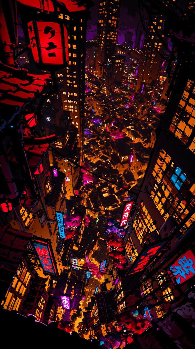 Surreal Japanese Futuristic City Illustration — GPT Image 2 example by @Tresmort