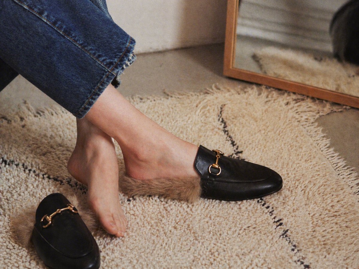 E-commerce Main Image - Luxury Fur-Lined Loafer Lifestyle Photo — GPT Image 2 example by @dynamicwangs