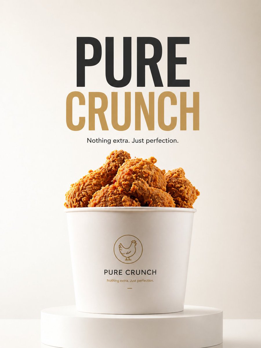 E-commerce Main Image - Minimalist Product Ad: PURE CRUNCH — GPT Image 2 example by @Strength04_X