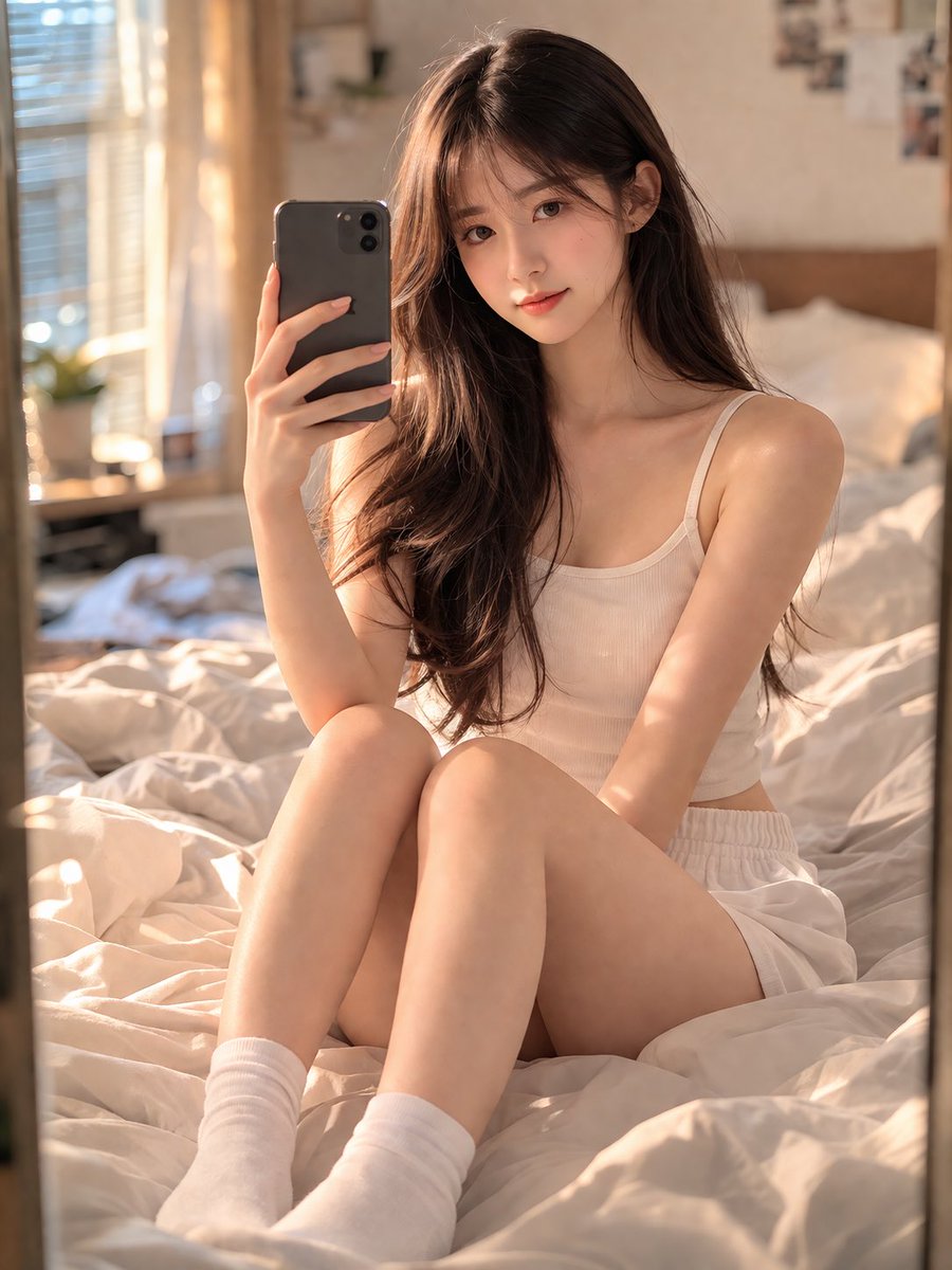 Mirror Selfie Bedroom Portrait — GPT Image 2 example by @Shinning1010