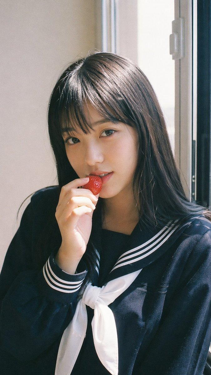 Fujifilm Strawberry School Portrait — GPT Image 2 example by @BubbleBrain