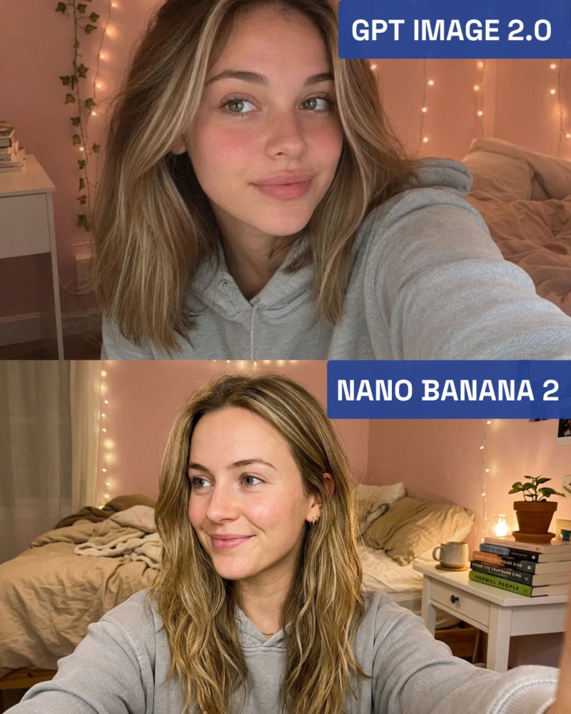 Candid Bedroom Selfie Photorealistic Portrait — GPT Image 2 example by @charliejhills