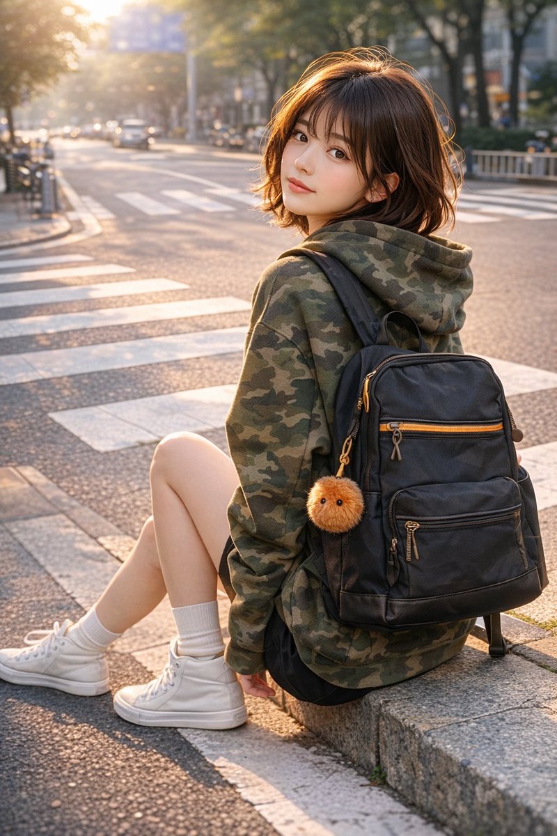 Urban Turn-Back Street Portrait — GPT Image 2 example by @Tz_2022