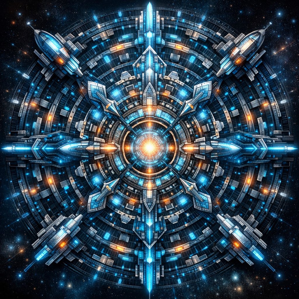 Futuristic Mandala Illustration — GPT Image 2 example by @4WEB1