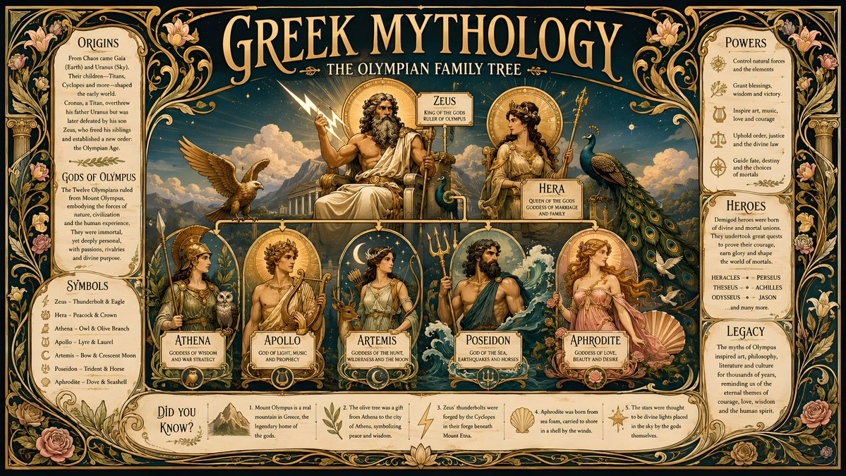 Greek Mythology Olympian Family Tree — GPT Image 2 prompt
