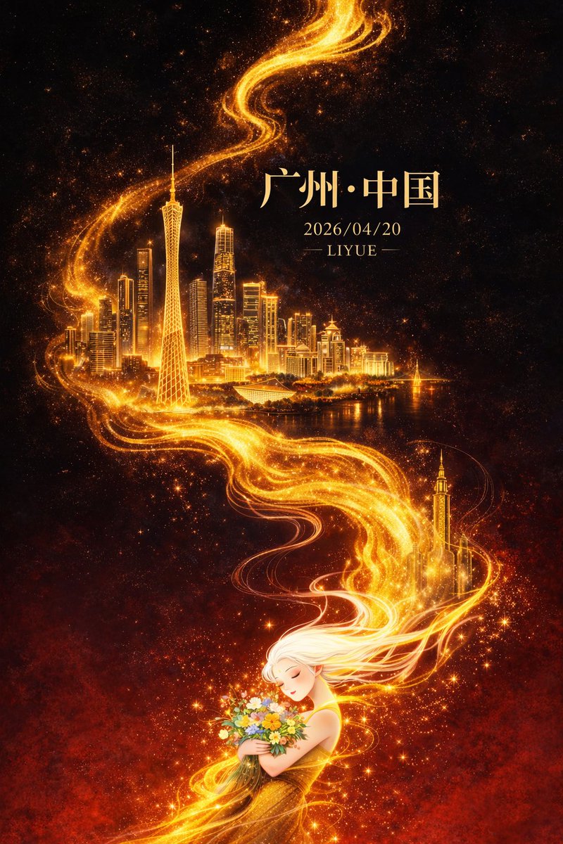 Dark-Fantasy Guangzhou City Poster — GPT Image 2 example by @liyue_ai
