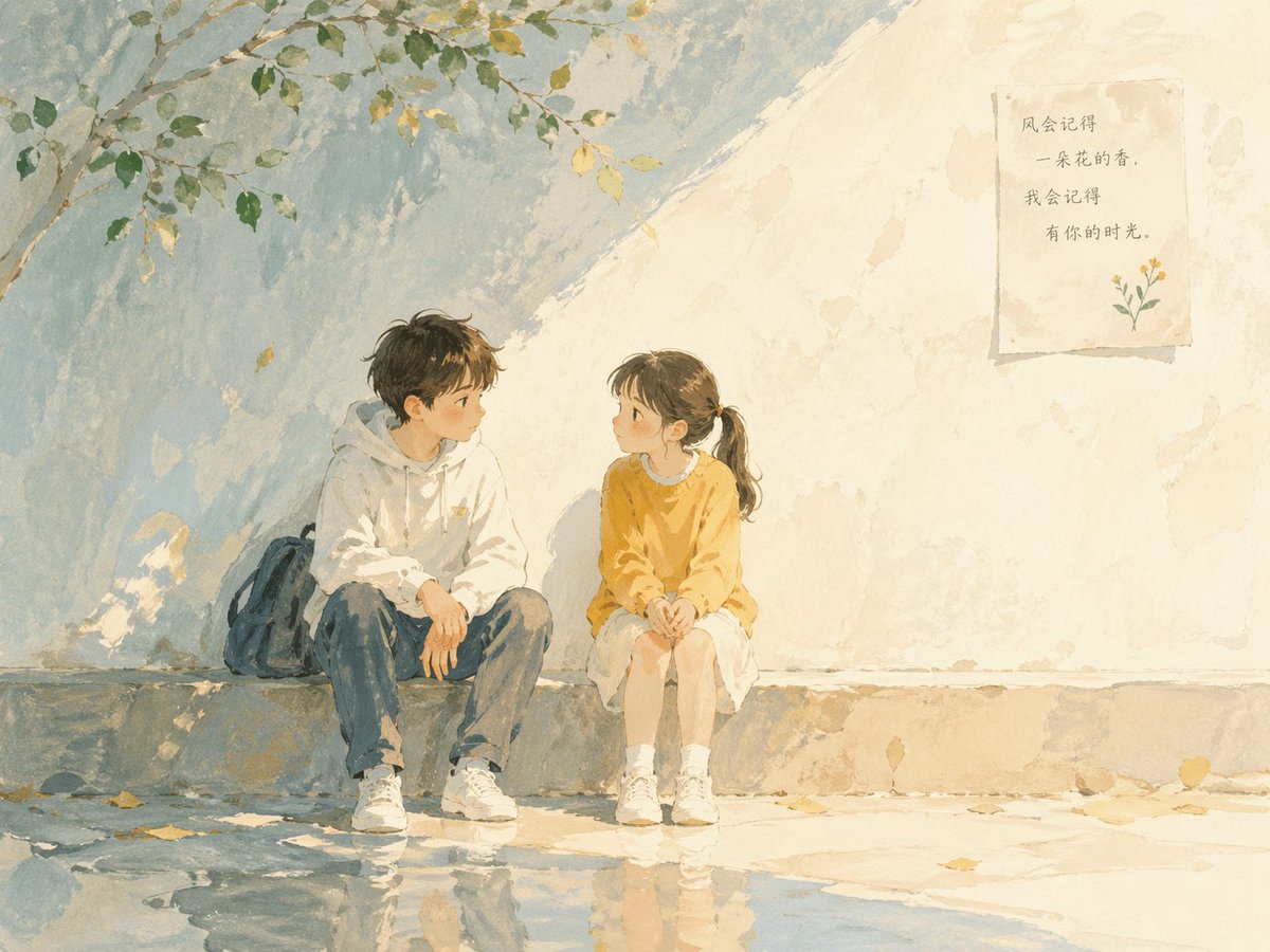 Soft poetic children's book illustration with watercolor and gouache textures... — GPT Image 2 example by @dotey