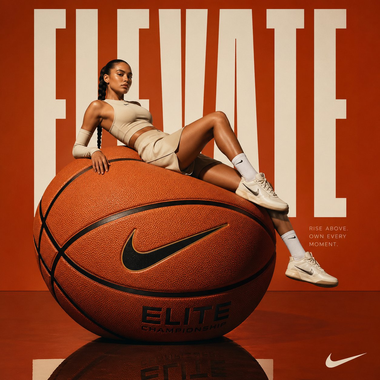 Avant-Garde Basketball Sculpture Sports Fashion Ad — GPT Image 2 example by @AIwithkhan