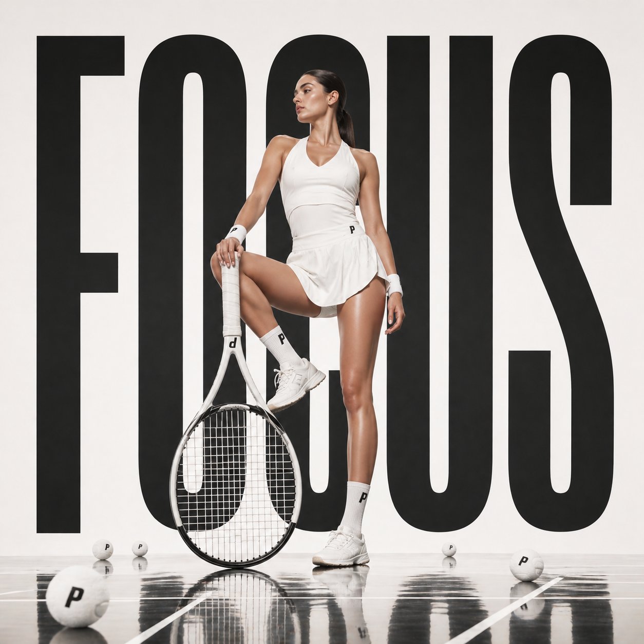 Avant-Garde Tennis Racket Sculpture Sports Fashion Ad — GPT Image 2 example by @AIwithSynthia