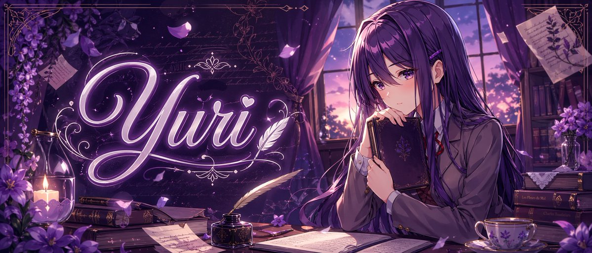Purple Anime Yuri Banner — GPT Image 2 example by @mirochill