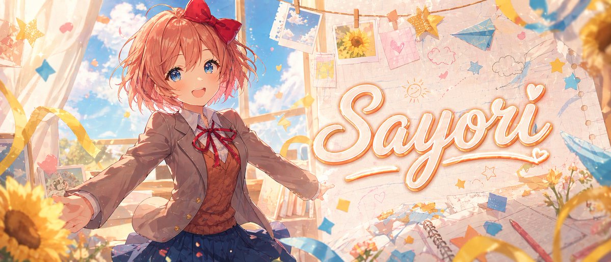 Dreamy Anime Sayori Banner — GPT Image 2 example by @mirochill